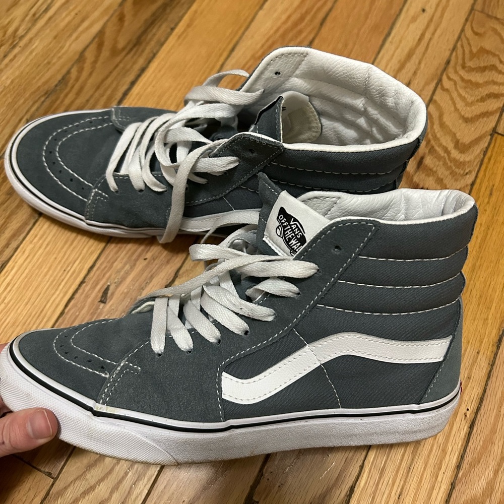 Grey Leather and Canvas Vans size 9.5L or 8M